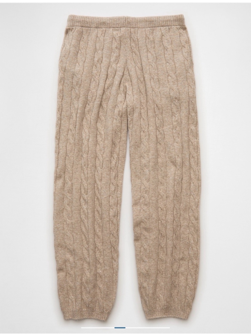 American Eagle Outfitters Beige Cable Knit Drawstring Pants - Picture 9 of 15